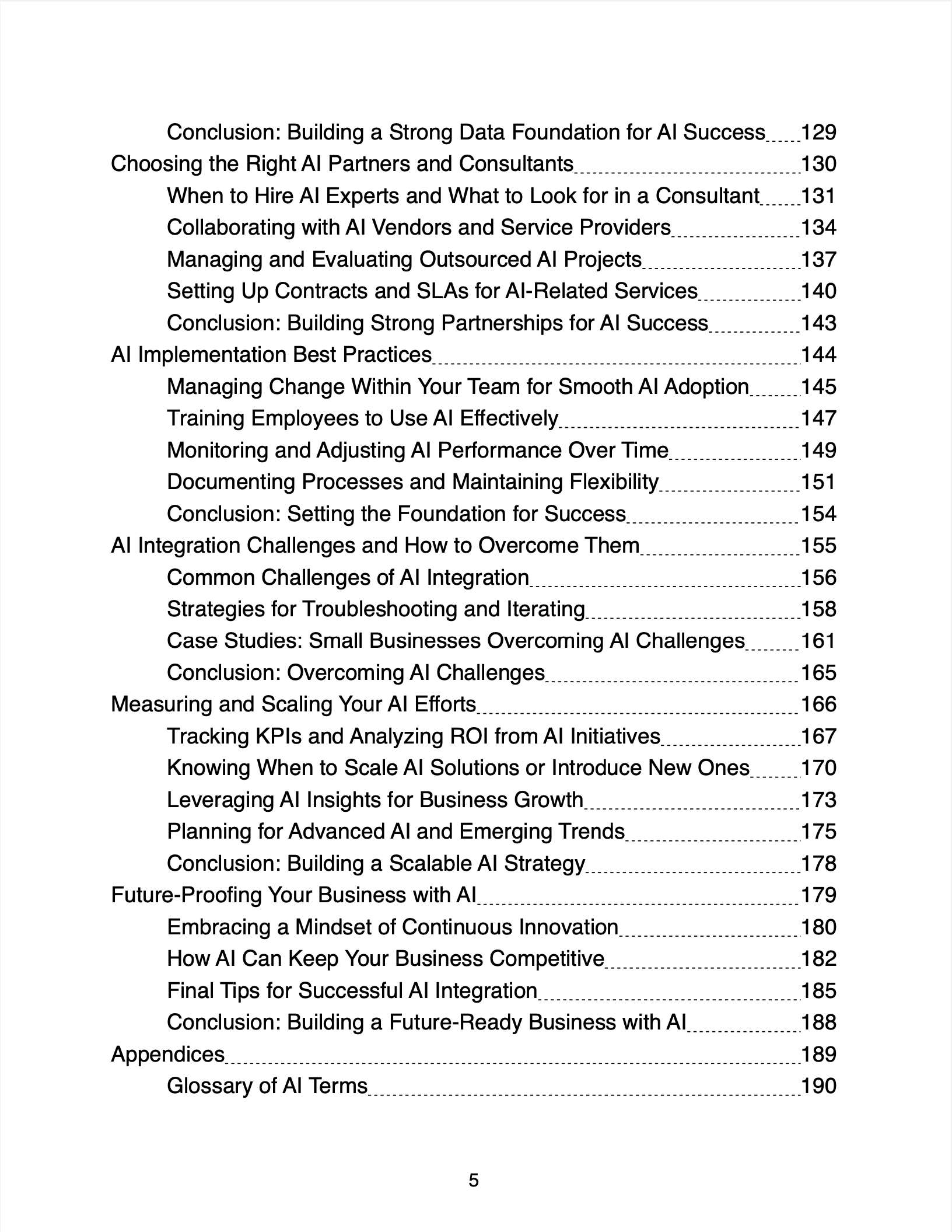 Page from table of contents