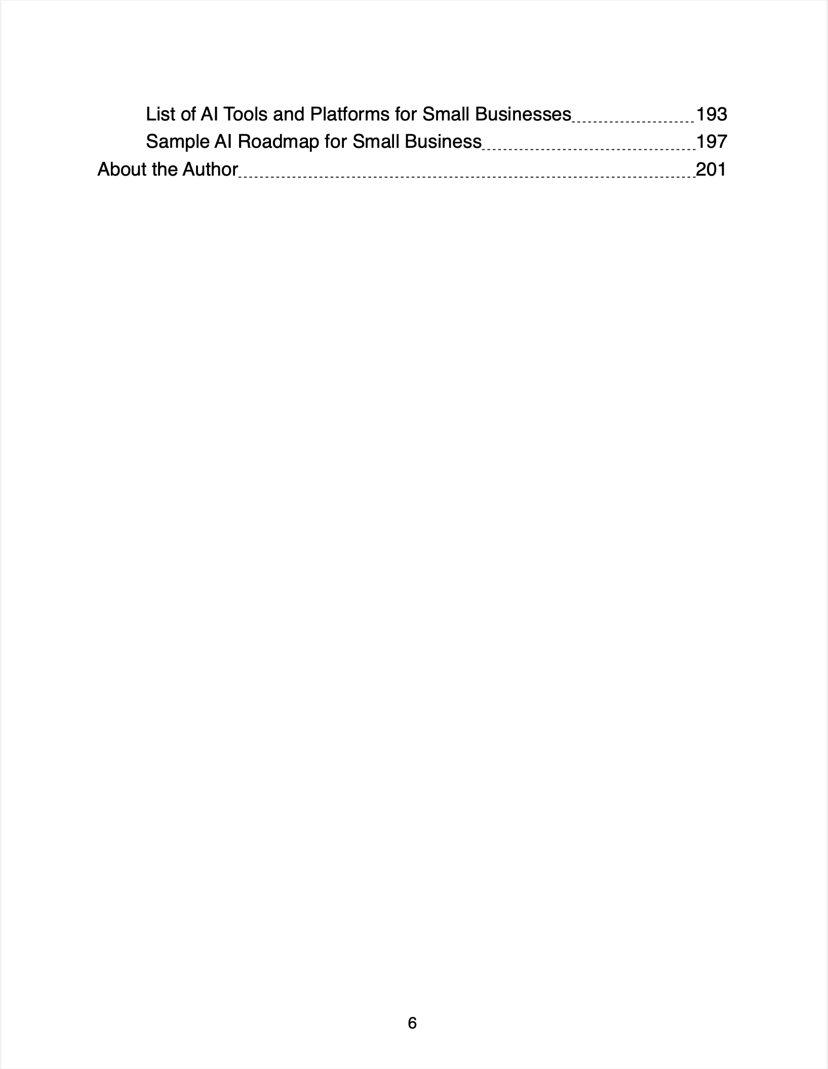 Page from table of contents